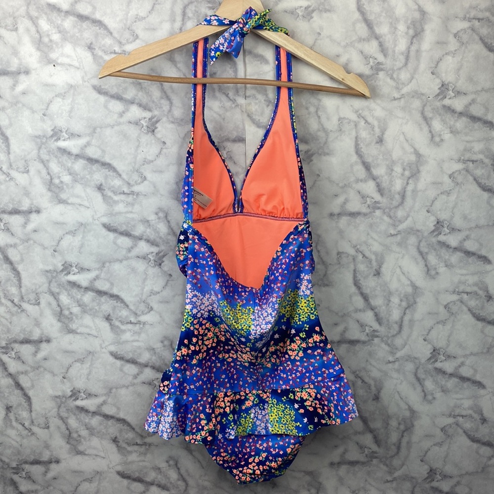 Neon Floral One Piece Swimsuit - Picture 2 of 16